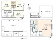 【神奈川県/横浜市港北区大曽根】港北区大曽根1丁目　新築戸建 間取り図