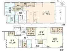【神奈川県/横浜市港北区日吉】港北区日吉2丁目　戸建 間取り図