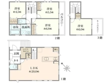 【神奈川県/横浜市港北区鳥山町】港北区鳥山町 新築戸建 B棟/全9棟 間取り図