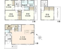 【神奈川県/横浜市港北区鳥山町】 港北区鳥山町 新築戸建 H棟/全9棟 間取り図
