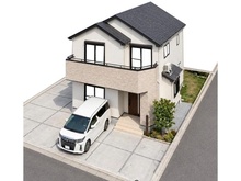 【神奈川県/横浜市鶴見区上の宮】鶴見区上の宮1丁目　新築戸建 完成予想図：図面を基に描き起したもので、実際とは多少異なる場合があります。