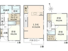 【神奈川県/横浜市港北区日吉本町】港北区日吉本町3丁目　新築戸建　B号棟/全3棟 間取り図