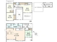 【神奈川県/横須賀市桜が丘】横須賀市桜が丘1丁目　新築戸建 間取り図