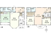 【神奈川県/横須賀市池田町】横須賀市池田町3丁目　中古戸建 間取り図