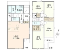 【神奈川県/横浜市金沢区六浦】横浜市金沢区六浦三丁目　新築戸建　2号棟 間取り図