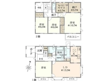 【神奈川県/横浜市金沢区能見台】横浜市金沢区能見台五丁目　戸建 間取り図