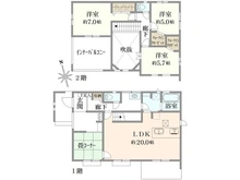 【神奈川県/横浜市金沢区釜利谷西】金沢区釜利谷西四丁目　新築戸建 間取り図