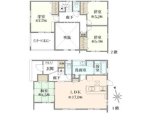 【神奈川県/横浜市金沢区釜利谷西】横浜市金沢区釜利谷西5丁目　新築戸建 間取り図