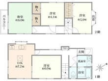【神奈川県/横浜市戸塚区上矢部町】戸塚区上矢部町　中古戸建 間取り図