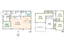 【神奈川県/横浜市金沢区東朝比奈】横浜市金沢区東朝比奈一丁目　新築戸建 間取り図