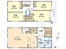 【神奈川県/逗子市久木】逗子市久木8丁目 新築一戸建て 2号棟/全2棟 間取り図