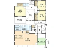 【神奈川県/横浜市金沢区釜利谷東】横浜市金沢区釜利谷東6丁目 新築一戸建て 間取り図