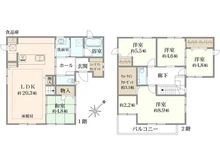 【神奈川県/相模原市南区古淵】相模原市南区古淵5丁目　中古戸建 間取り図