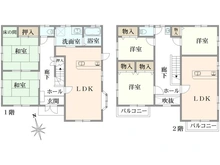 【神奈川県/逗子市小坪】逗子市小坪1丁目　中古一戸建 間取り図