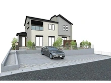 【神奈川県/横浜市金沢区釜利谷西】金沢区釜利谷西四丁目　新築戸建 完成予想図：図面を基に描き起したもので、植栽を含め実際とは多少異なる場合があります。