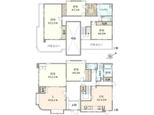 【神奈川県/横浜市港南区港南】港南区港南一丁目　戸建 間取り図