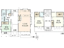 【神奈川県/鎌倉市二階堂】鎌倉市二階堂　中古戸建 間取り図