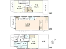 【神奈川県/横浜市栄区笠間】横浜市栄区笠間5丁目　新築戸建　C棟 /  全3棟 間取り図