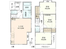 【神奈川県/横浜市栄区桂台南】横浜市栄区桂台南2丁目　戸建 間取り図