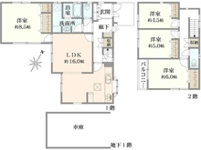 【神奈川県/横浜市港南区港南台】横浜市港南区港南台8丁目　戸建 間取り図