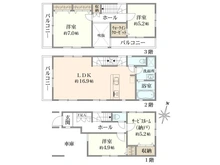 【神奈川県/鎌倉市岡本】鎌倉市岡本1丁目　戸建 間取り図