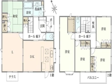 【神奈川県/横浜市港南区日野南】横浜市港南区日野南6丁目　戸建 間取り図