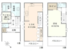 【神奈川県/鎌倉市由比ガ浜】鎌倉市由比ガ浜4丁目　新築一戸建 間取り図