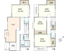 【神奈川県/横浜市栄区笠間】横浜市栄区笠間1丁目　戸建 間取り図