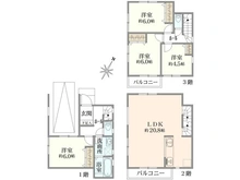 【神奈川県/横浜市港南区芹が谷】港南区芹が谷1丁目　新築戸建B棟 (全2棟) 間取り図