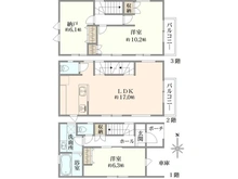 【神奈川県/横浜市栄区長沼町】栄区長沼町　戸建 間取り図