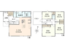 【神奈川県/横浜市栄区亀井町】横浜市栄区亀井町　新築戸建(全1棟) 間取り図
