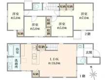 【神奈川県/横浜市栄区元大橋】栄区元大橋1丁目 新築戸建 間取り図