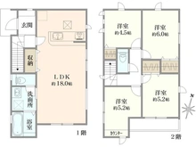 【神奈川県/横浜市港南区大久保】港南区大久保3丁目新築戸建　1号棟/全3棟 間取り図