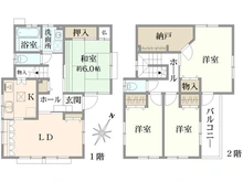 【神奈川県/鎌倉市七里ガ浜東】鎌倉市七里ガ浜東5丁目　戸建 間取り図