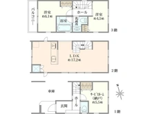 【神奈川県/鎌倉市大船】鎌倉市大船4丁目新築戸建　3号棟/全3棟 間取り図
