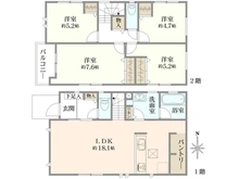 【神奈川県/川崎市宮前区西野川】宮前区西野川3丁目　新築戸建S-1号棟（全17棟） 間取り図