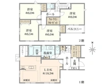 【神奈川県/横浜市青葉区市ケ尾町】市ヶ尾町　新築戸建て2号棟 間取り図