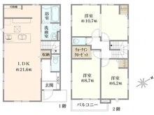 【神奈川県/横浜市青葉区あざみ野南】青葉区あざみ野南4丁目　新築戸建　2号棟 間取り図