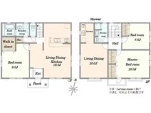 【神奈川県/横浜市青葉区美しが丘西】横浜市青葉区美しが丘西2丁目／戸建 間取り図
