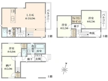 【東京都/立川市羽衣町】立川市羽衣町1丁目　新築戸建　1号棟 間取り図