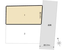 【東京都/日野市日野台】日野市日野台2丁目　新築戸建　1号棟 区画図