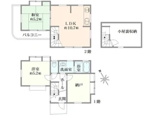 【東京都/調布市富士見町】調布市富士見町2丁目　中古戸建 間取り図