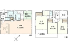 【東京都/清瀬市下宿】清瀬市下宿3丁目 新築戸建 全4棟 2号棟 間取り図