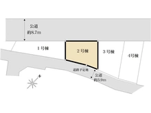 【東京都/清瀬市下宿】清瀬市下宿3丁目 新築戸建 全4棟 2号棟 区画図