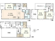 【東京都/小金井市本町】プラウドシーズン武蔵小金井セントラル 間取り図