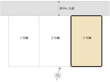【東京都/小金井市前原町】小金井市前原町3丁目 新築戸建 3号棟 全3棟 区画図