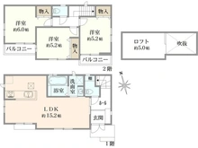【東京都/小平市鈴木町】小平市鈴木町1丁目　中古戸建 間取り図