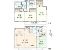 【東京都/小金井市前原町】小金井市前原町1丁目　新築戸建　4号棟 間取り図