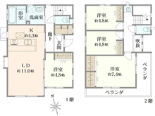 【東京都/小金井市東町】小金井市東町5丁目　中古戸建 間取り図