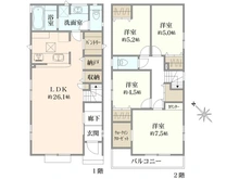 【東京都/八王子市堀之内】八王子市堀之内　新築戸建　4号棟　 間取り図